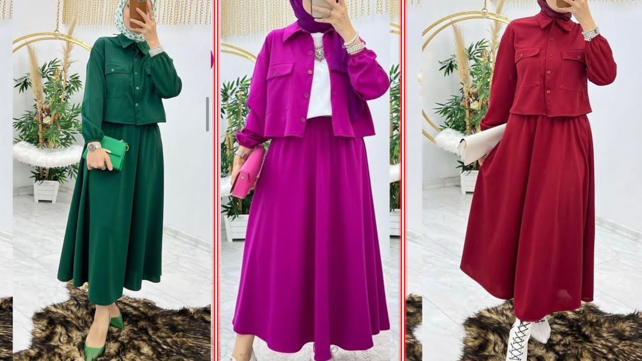 تفصيل طقم تركي بتنورة كلوش✨️مع شرح سهل للمبتدئين