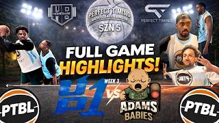 PTBL LA'S' PREMIERE STREETBALL: SZN 5, WEEK 3:ADAMS BABIES VS UP 1! FACE OF THE LEAGUE DOES IT AGAIN