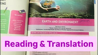 Earth and Environment | Reading & Translation | unit 10 Class 10 English | NBF FGEI 2025