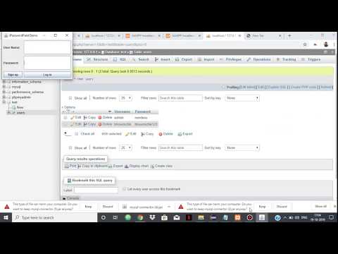 How To Connect SQL Database to Eclipse Java with phpMyAdmin XAMPP||Log In Page Example