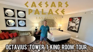 Caesars Palace Octavius Tower One King Room Tour and Review.