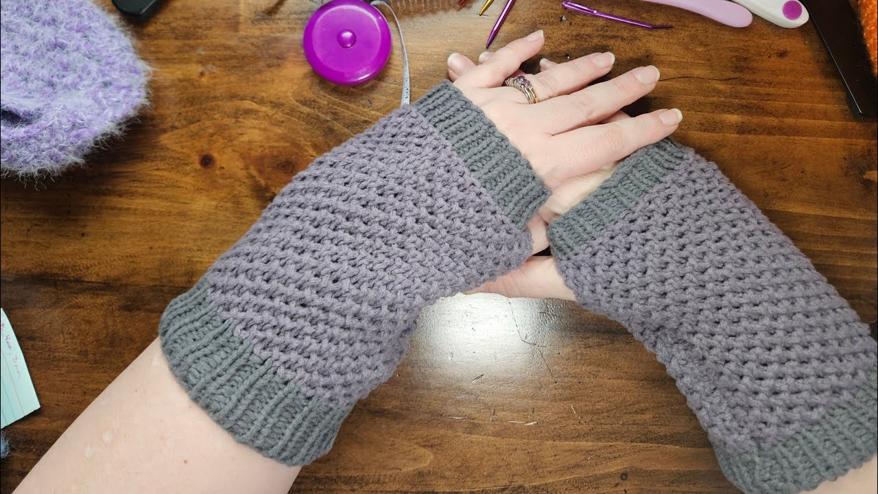 Knitted Fingerless Gloves made for a Duster 