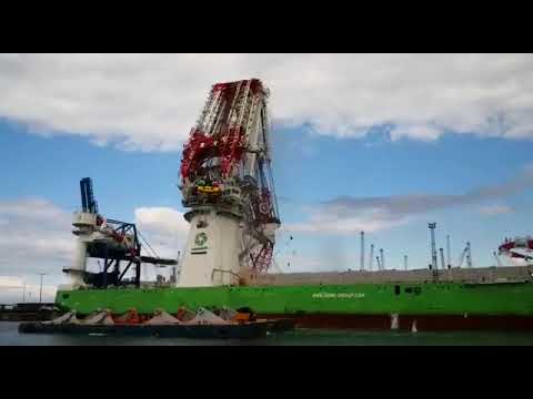 HLC 295000 crane crash Orion 1 Wind Farm Vessel Liebherr Rostock Germany 2 May 2020