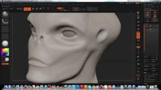 1 hour Time-lapse Zbrush Alien Sketch Speed Sculpt