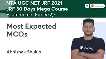 Most Expected MCQs | NTA UGC NET-JRF 2021 | Commerce | Abhishek Shukla