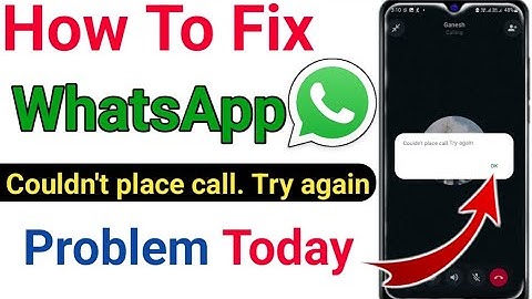 How to fix Whatsapp couldn