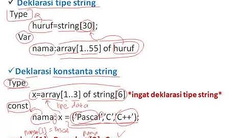 Bahasa Pemrograman Pascal - Larik - Part 2