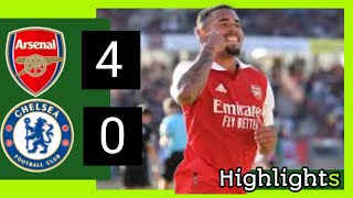 Arsenal vs Chelsea (4-0) Goals and Highlight 24th