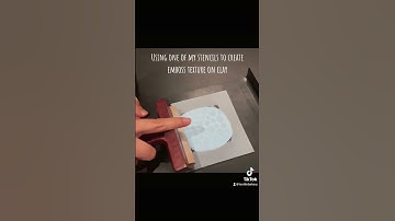 How I use my stencils 😊#stencilart #stencil #stencilartist #tutorial #clayart #clay #craft