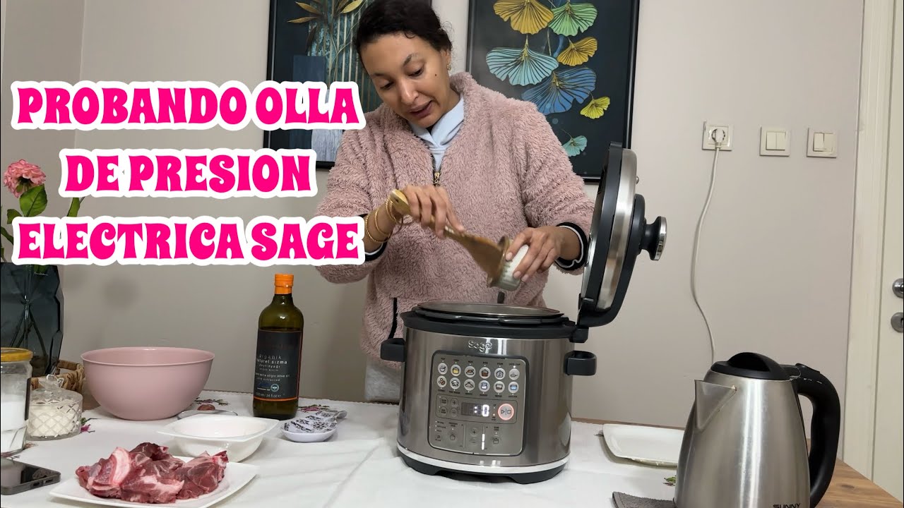 PROBANDO SAGE OLLA DE PRESİON ELECTRİCA | COMO USARLA | COCINAMOS | UNBOXING REVİEW EN ESPAÑOL