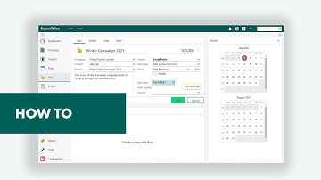 How to register a sale in SuperOffice CRM