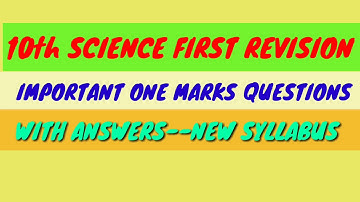 10 th SCIENCE FIRST REVISION EXAM IMPORTANT BOOK BACK ONE MARKS WITH ANSWER NEW SYLLABUS FOR TM