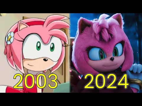 Evolution of Amy Rose in Sonic Movies & TV (2003-2024)