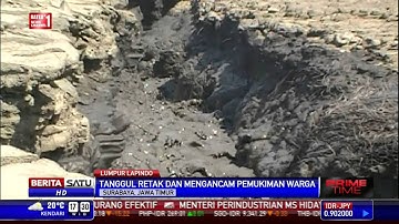 Tanggul Jebol, Luberan Lumpur Ancam Rumah Warga