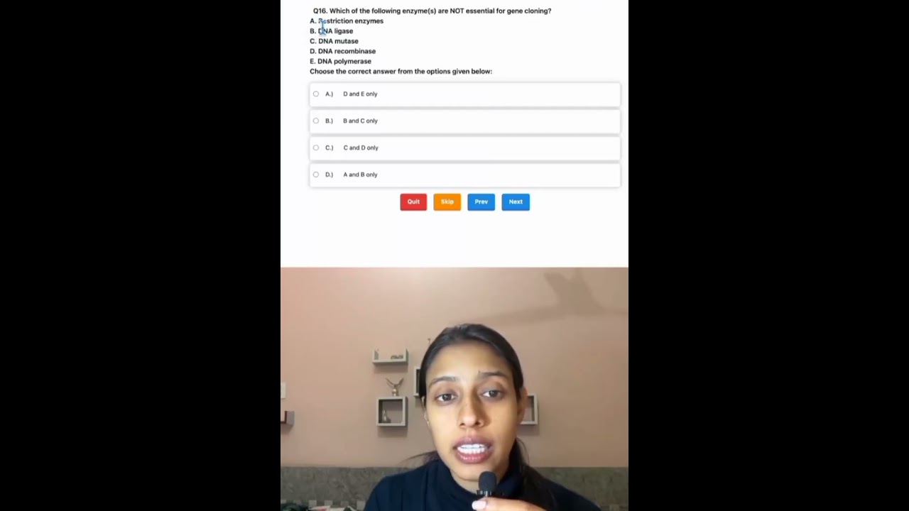 Which Enzyme is Used for Gene Cloning? 🧬 | NEET 2026 MCQ#neet2026 #biologyshorts #neetbiology