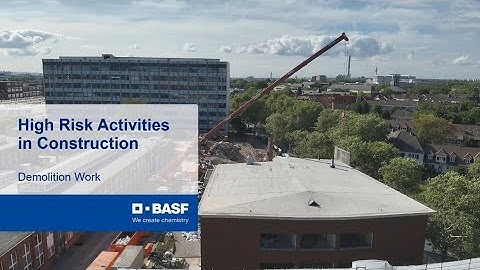 Demolition Work: Safety Campaign High-Risk Activities on Construction Sites