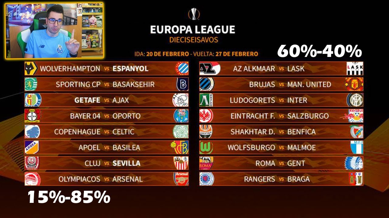 PREDICCIÓN de los DIECISEISAVOS de la EUROPA LEAGUE 19/20 ...