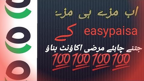 Easypaisa unlimited account open