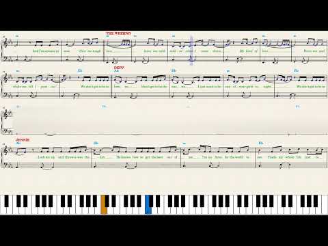 One Of The Girls (lyrics, chords) - The Weeknd, Jennie, Lily Rose Depp