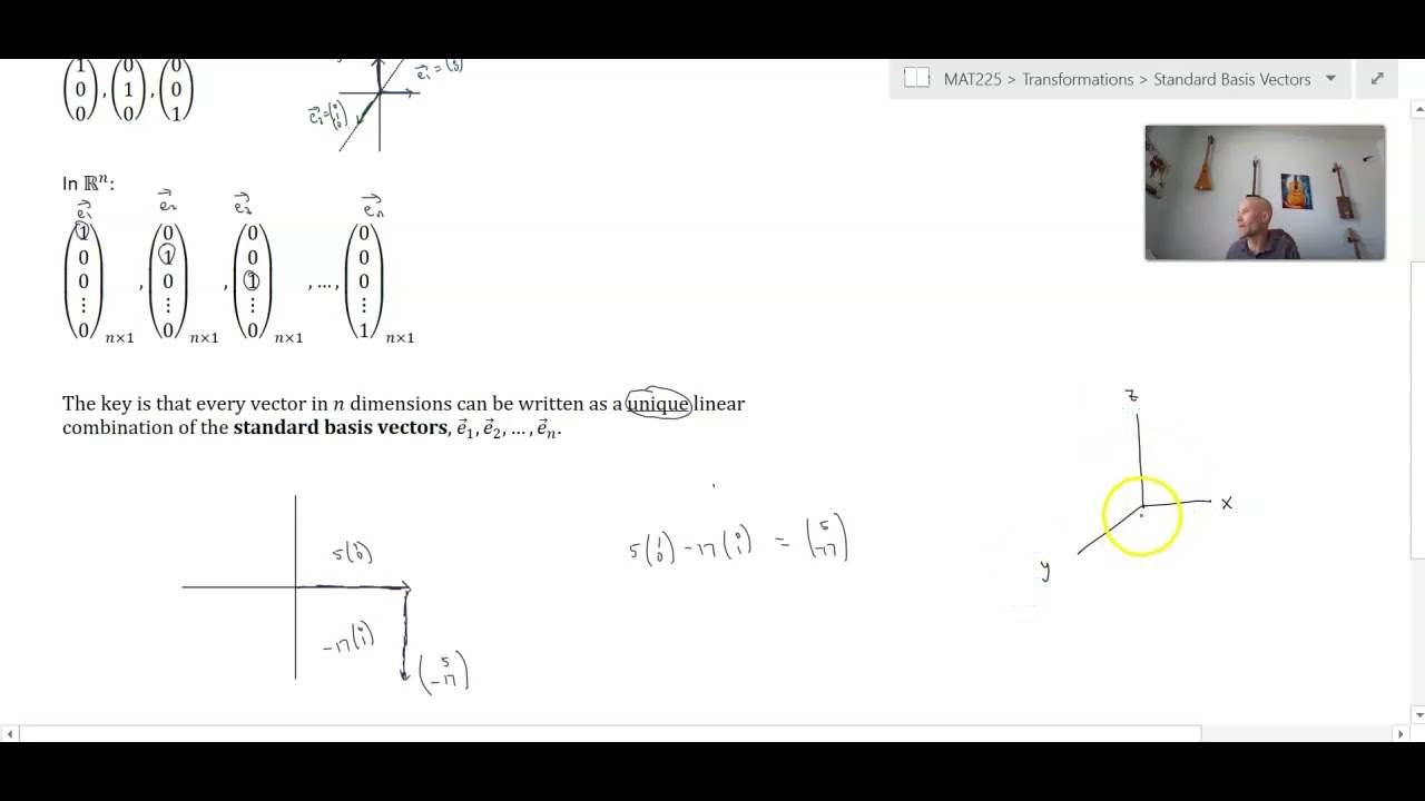 The Standard Basis Vectors YouTube