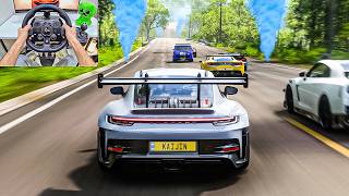 Porsche 911 GT3 RS VS Truck Toys - Forza Horizon 5 | Logitech G923 Steering Wheel