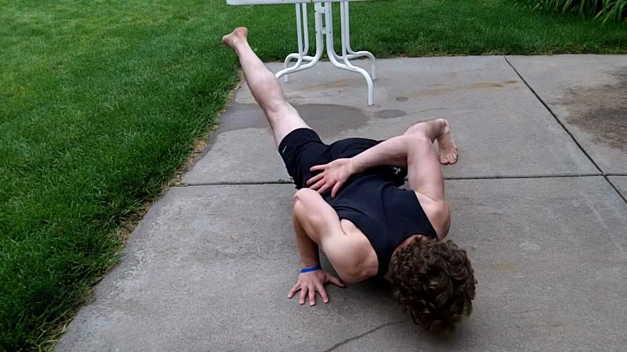 Convict Conditioning - one-arm one-leg pushup
