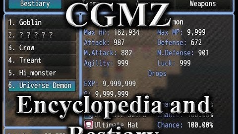 [CGMZ] Encyclopedia for RPG Maker MZ