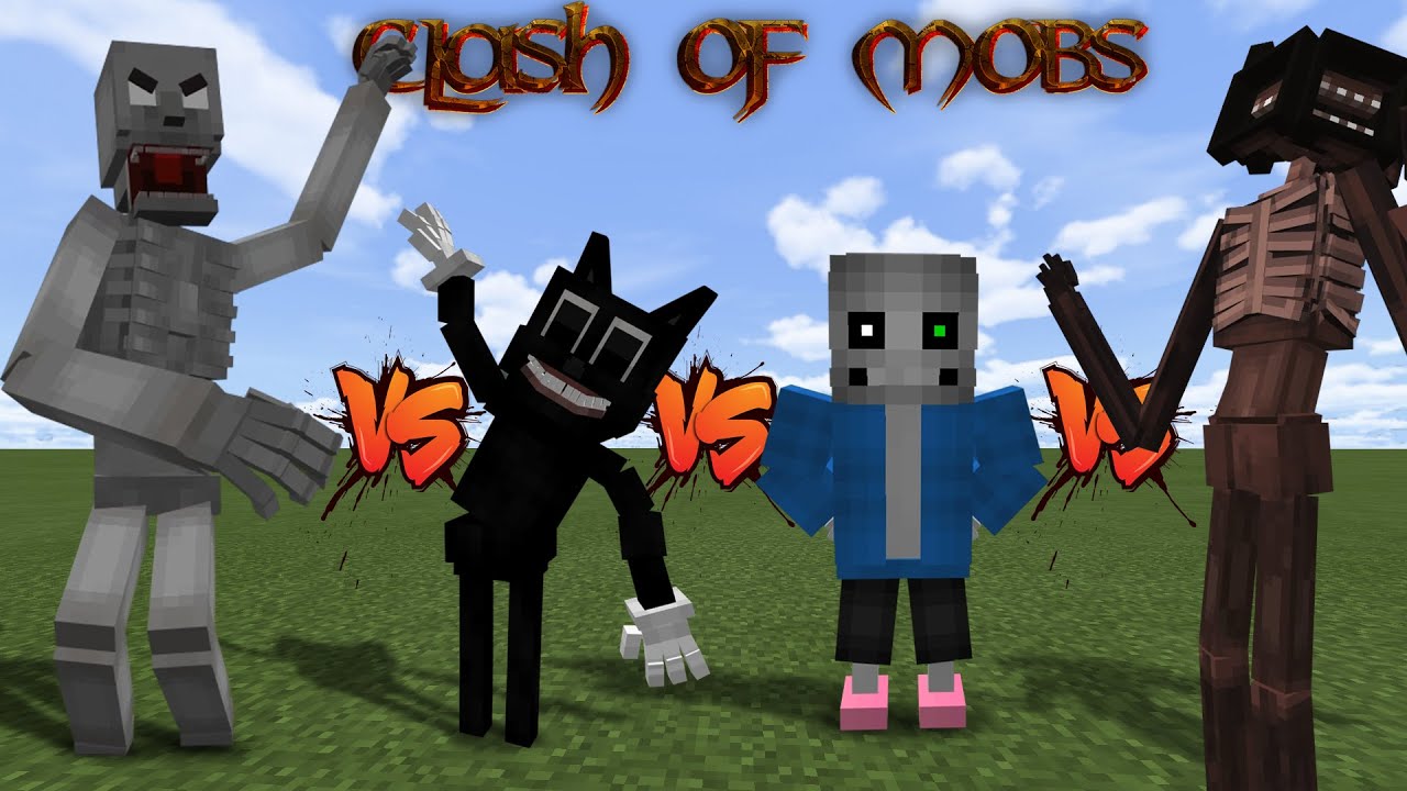 SCP-096 vs. CARTOON CAT vs. SANS vs. SIREN HEAD!