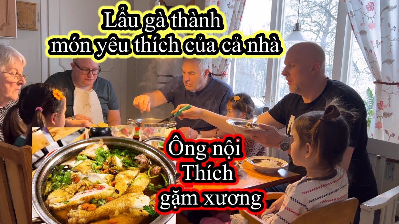 522 | Nấu nồi Lẩu Gà già, Gà bắp tiềm ớt sim Nấm đủ loại mời ông bà nội ...