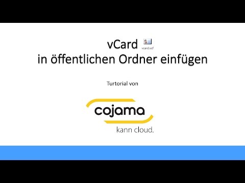 vCard in öffentlichen Ordner einfügen | Tutorial