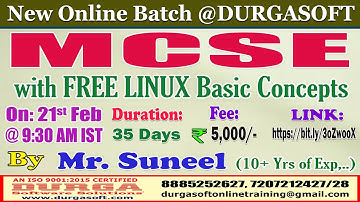 MCSE Online Training @ DURGASOFT