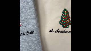 Custom Embroidered Christmas Tree Sweatshirt