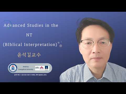 Advanced Studies in the NT BIblical Interpretation Prof  Yoon #3