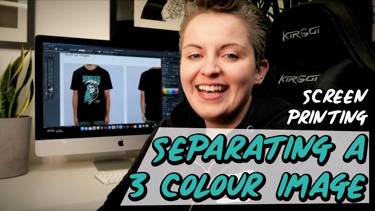 How we separate a 3 colour image for screen printing... - youtube