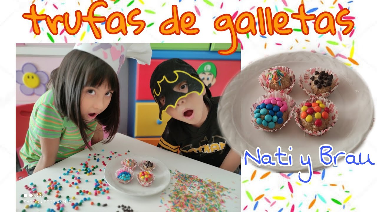 Como hacer TRUFAS con galletas Marías 🍪 |  Recetas infantiles | #díadelniño #divertido