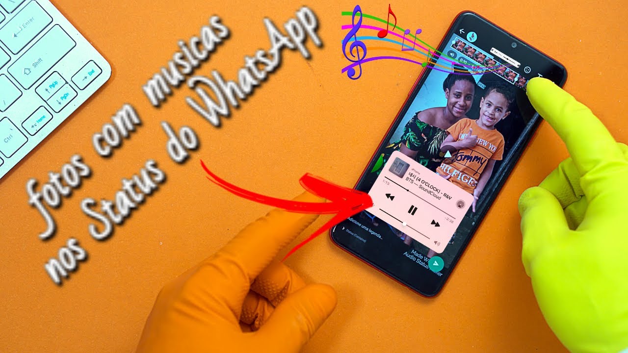 Saiu!! Como Postar FOTO com MÚSICA no Status do WhatsApp 2021 - YouTube