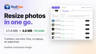 How to Resize Multiple Images at Once - Free, No Signup (Toolifine)
