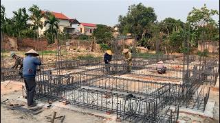 How Master Workers Quickly and Technically Constructed the Foundation for a 125m² Two-Story Building