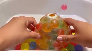 Squishing Water Marble From The Balloon Asmr