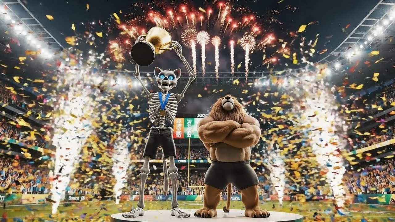 Skinny Cat Rides Through Danger in a Motorbike Championship – Emotional Courage Story