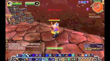 WOW mage lvl64 having fun with target dummy