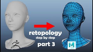 How to Retopologize a Head in Maya - Beginner Guide - Ear