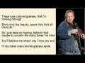 John Conlee - Rose Colored Glasses with Lyrics