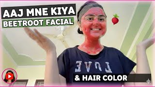 Beetroot Facial & Hair Color 😍 | Natural Glow Experiment | Honest Result