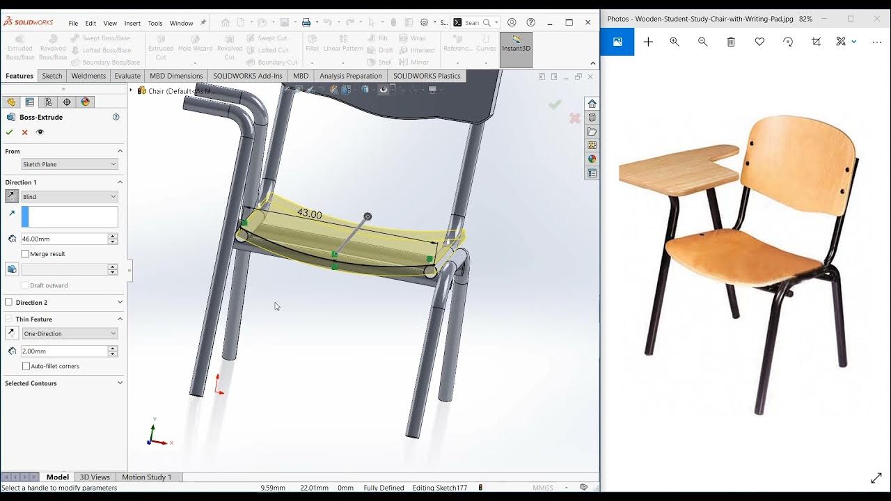 Conceptual design of Chair Using SOLIDWORKS YouTube
