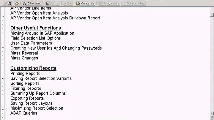 SAP Creating New User Ids And Changing Passwords