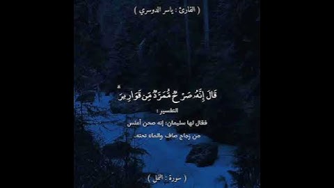 ما تيسر من سورة النمل ، بصوت ياسر الدوسري 🌹