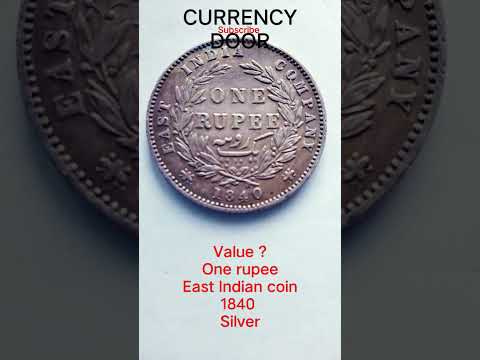Victoria Queen 1 Rupee 1840 Silver East India Company Coin #rare #amazing #coins #video #india