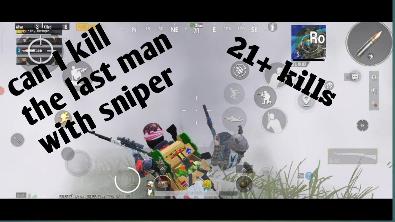 can I kill the last man with sniper | solo Vs squad | Pubg Mobile ...