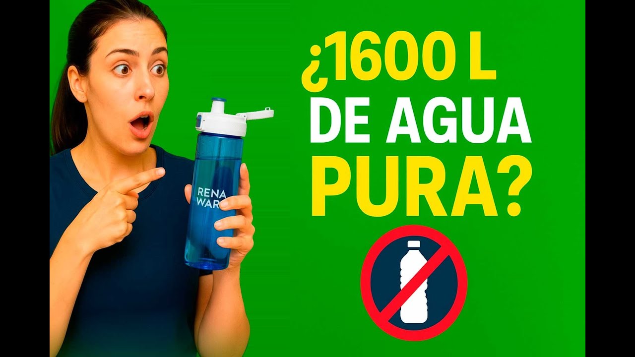 ¡Adiós al plástico! Botella con filtro que purifica 1600 litros – Rena ...
